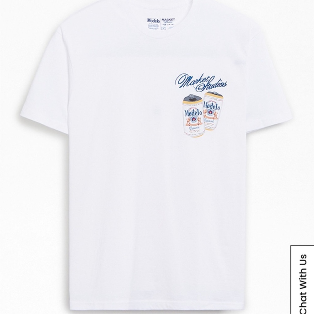 Market Studios X Modelo White Graphic T-Shirt